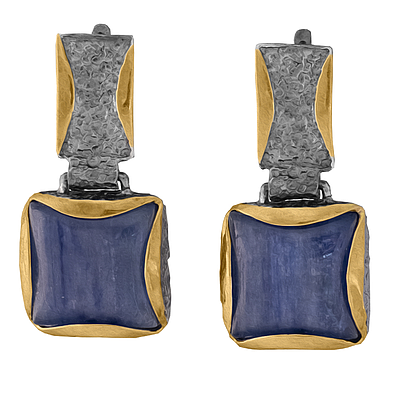 Silver set gold plated