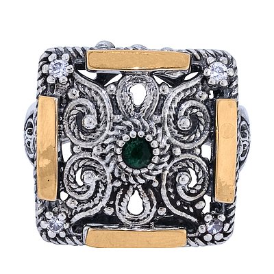Silver and Gold Ring 