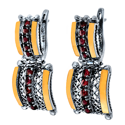 Silver and Gold Earrings 