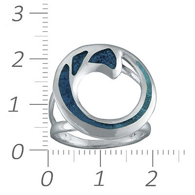 Silver Ring with Enamel