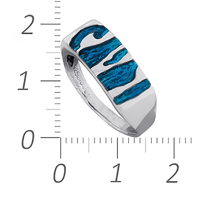 Silver Ring with Enamel