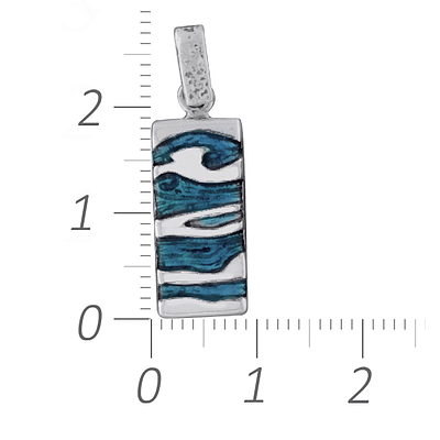 Silver Pendant with Enamel