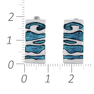 Silver Earrings with Enamel