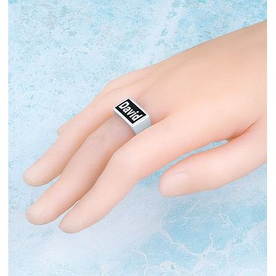 Silver Name Ring