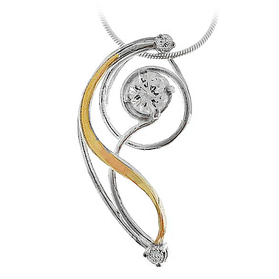Silver and Gold Pendant