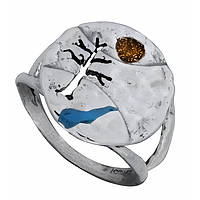 Silver Earrings with Enamel