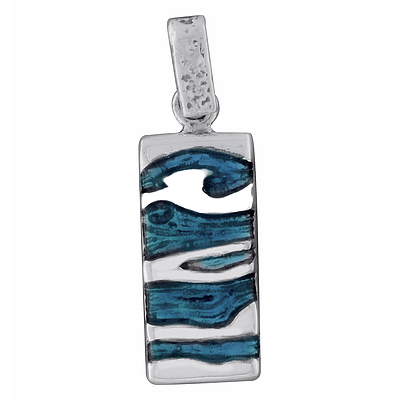 Silver Pendant with Enamel