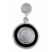 Silver Earrings with Enamel