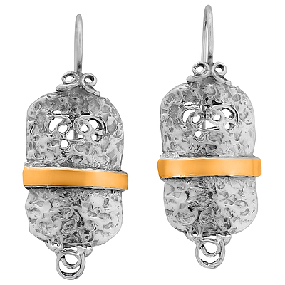 Silver and Gold Earrings